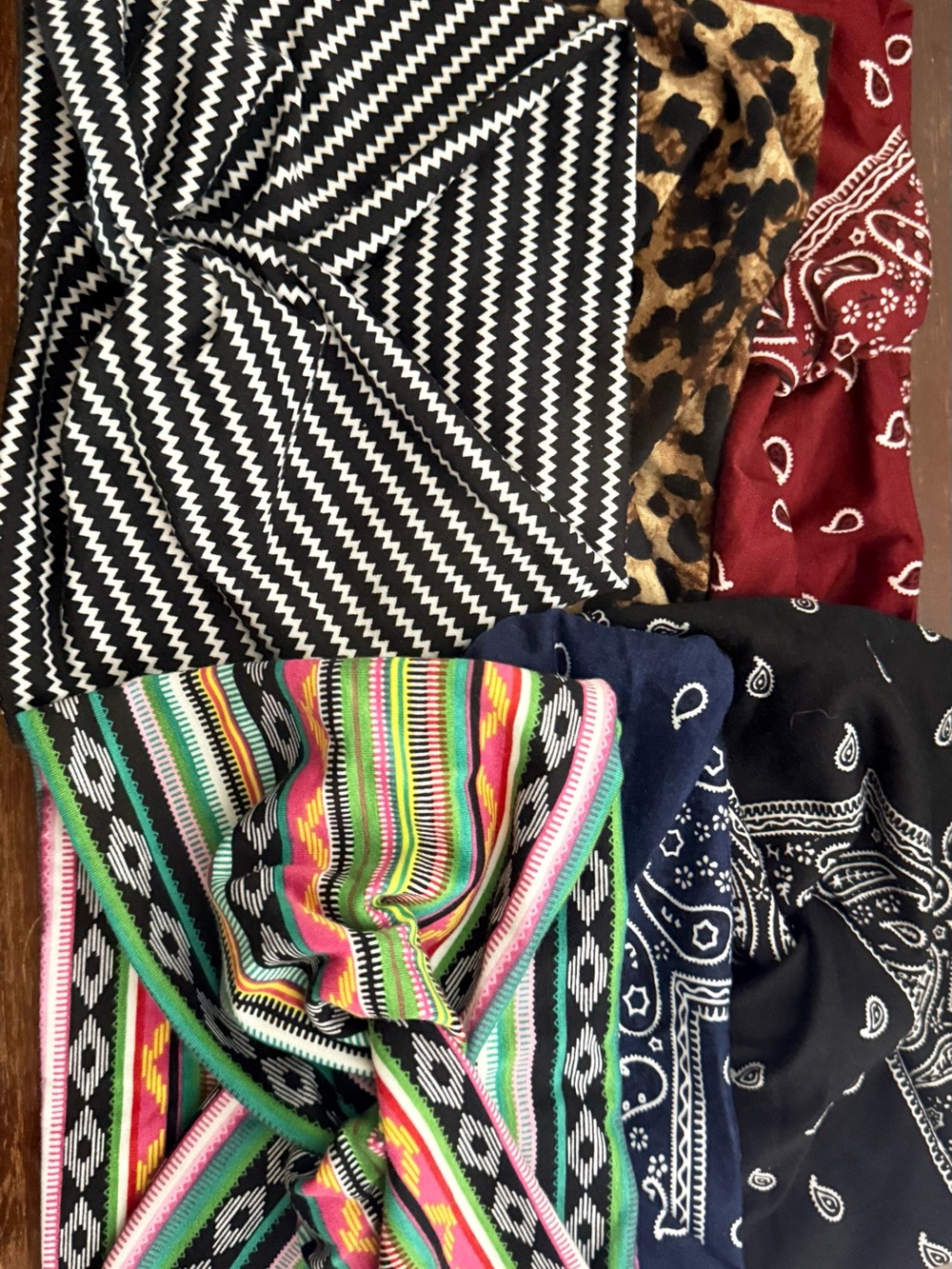 Assorted Women's Hair Scarves and Headwraps - Multicolor